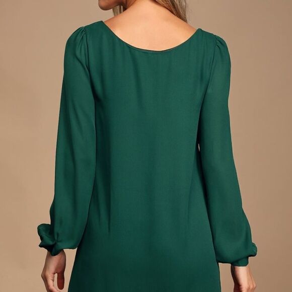 Lulus Forest Green Shift Dress - Picture 6 of 7